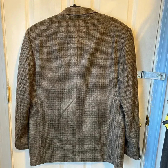 Zylos Gold George Machado Cashmere Wool Blend 3 Button Suit Blazer Mens 44R - Picture 6 of 9
